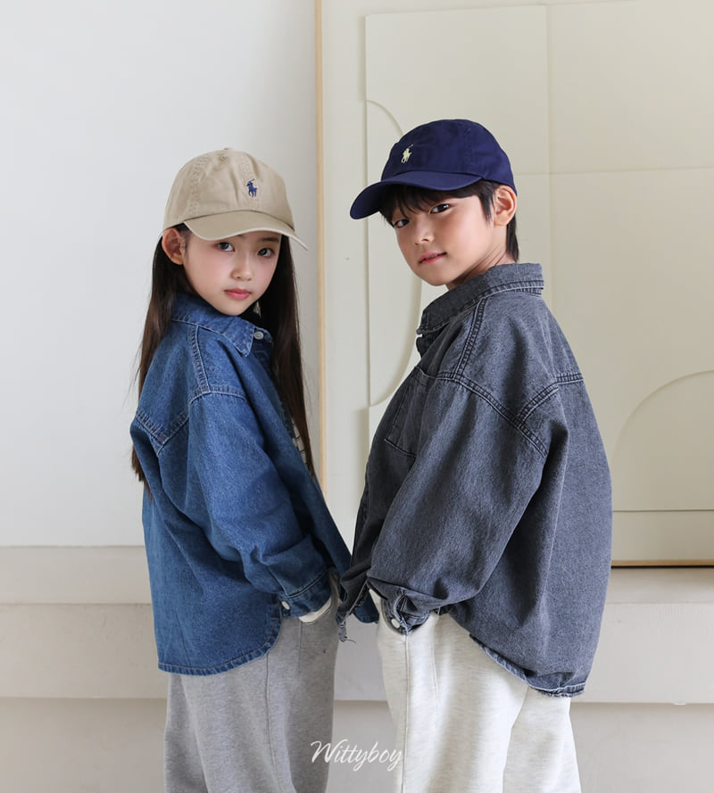 Witty Boy - Korean Children Fashion - #discoveringself - Standard Washed Denim Shirt - 9