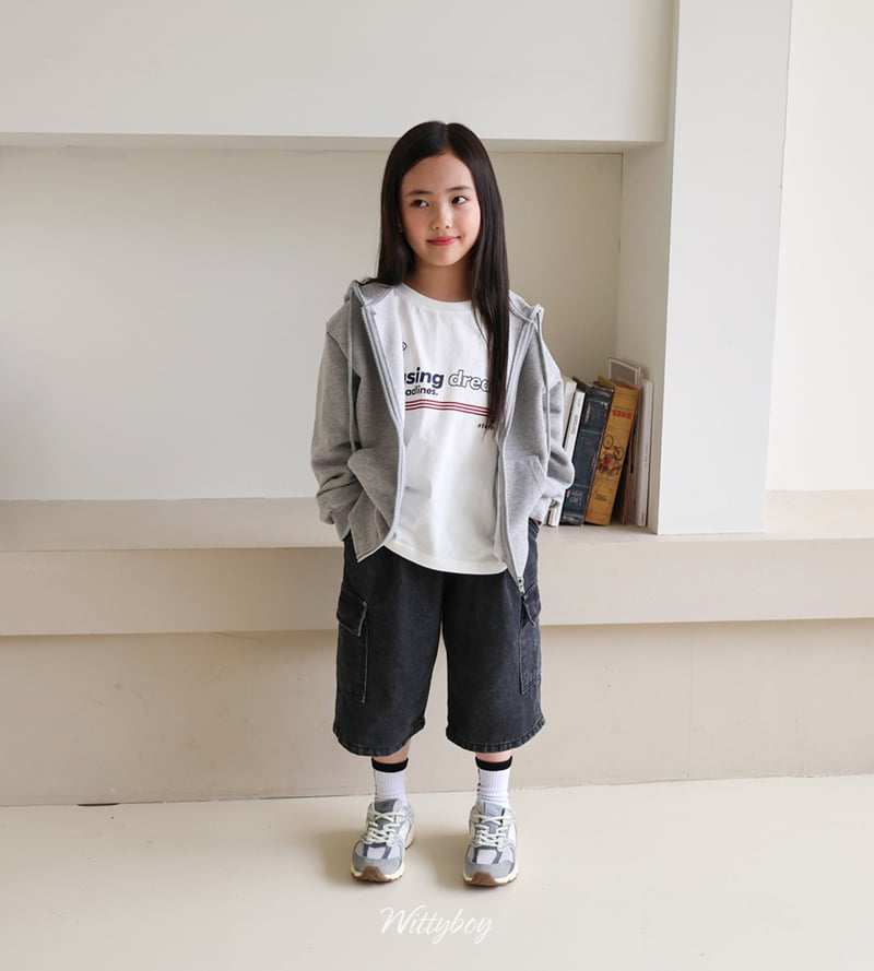 Witty Boy - Korean Children Fashion - #discoveringself - Bermuda Cargo Denim Pants - 9
