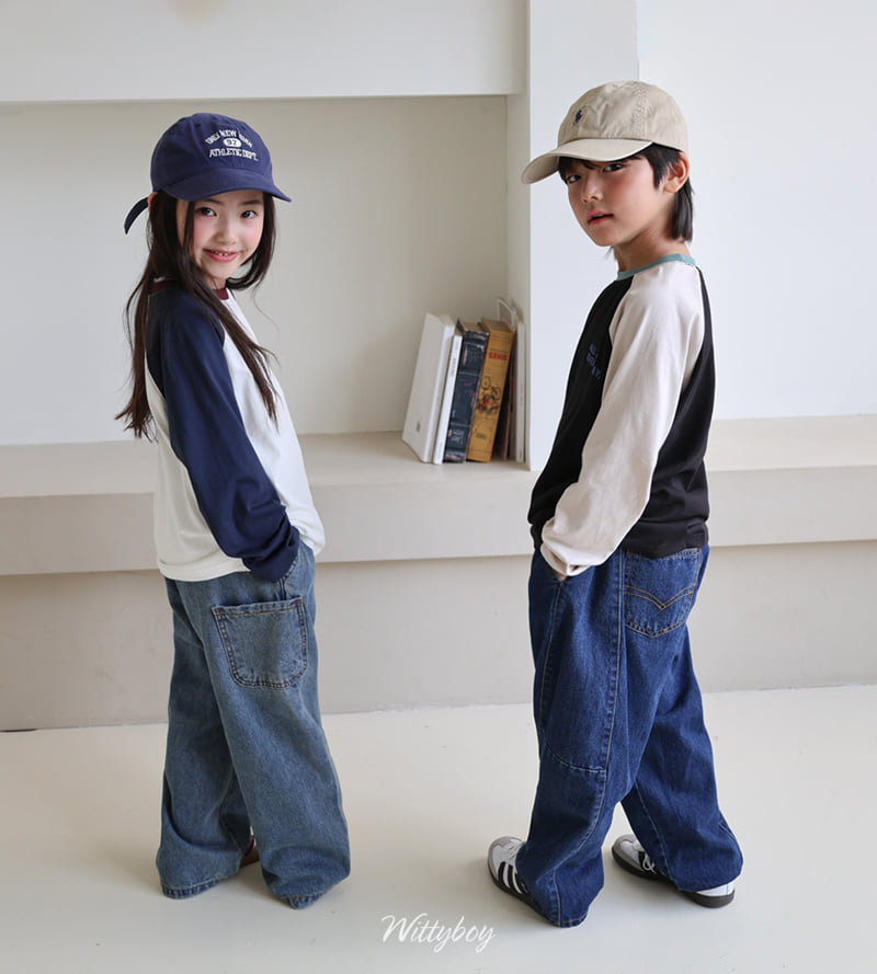 Witty Boy - Korean Children Fashion - #discoveringself - Deep Blue Curve Denim Pants - 6