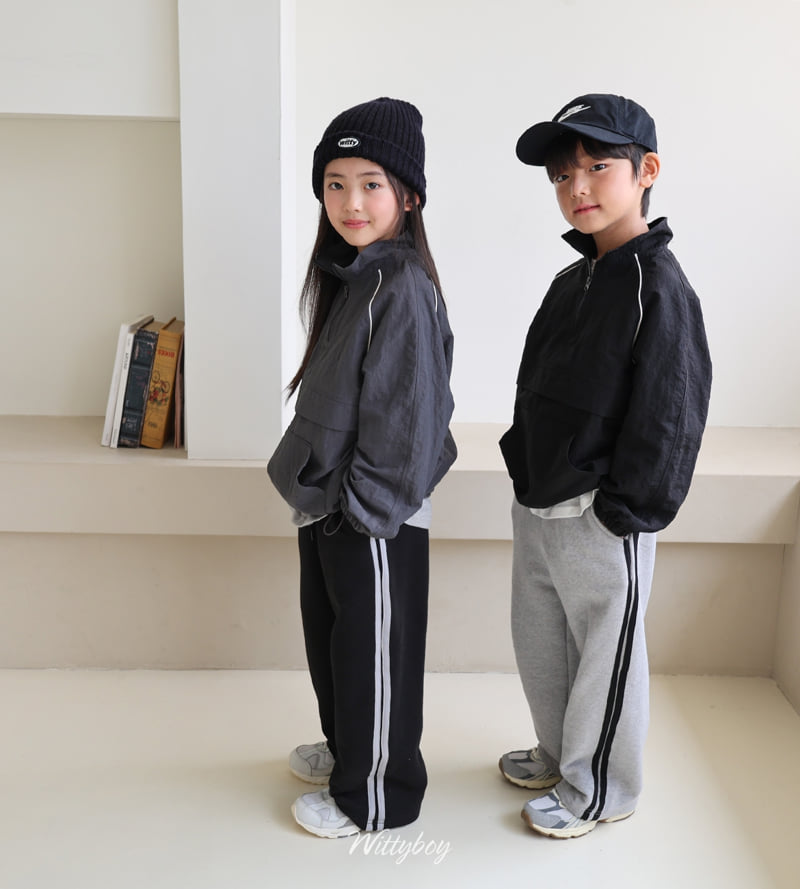 Witty Boy - Korean Children Fashion - #fashionkids - Flow Line Track Pants - 2