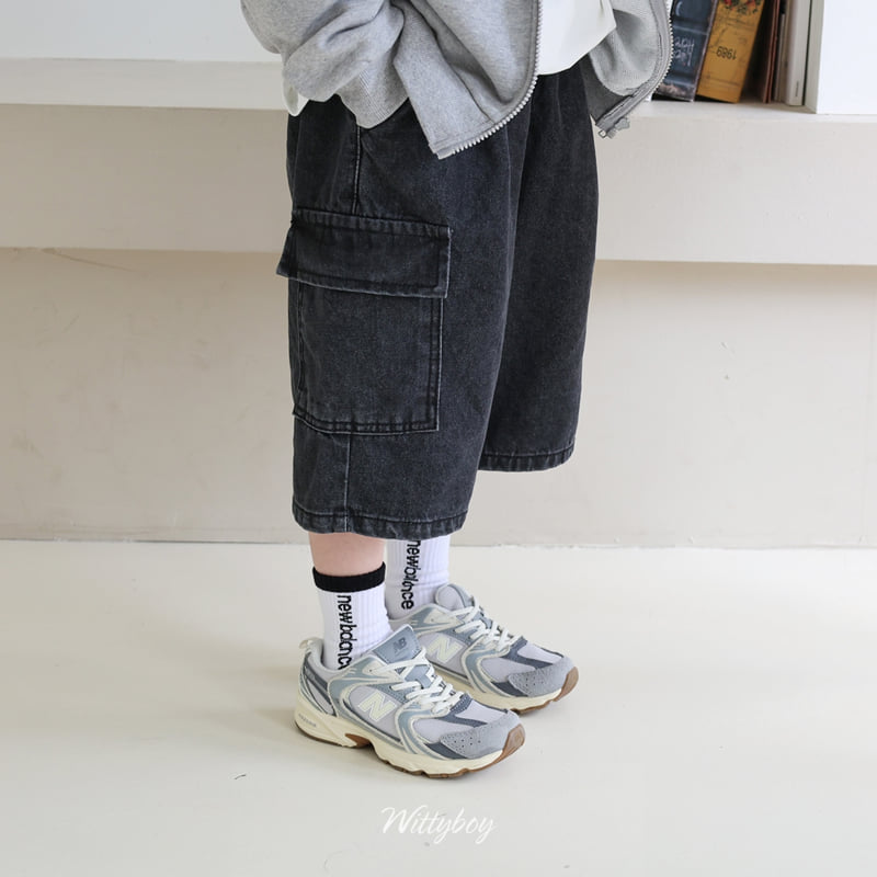 Witty Boy - Korean Children Fashion - #fashionkids - Bermuda Cargo Denim Pants - 10