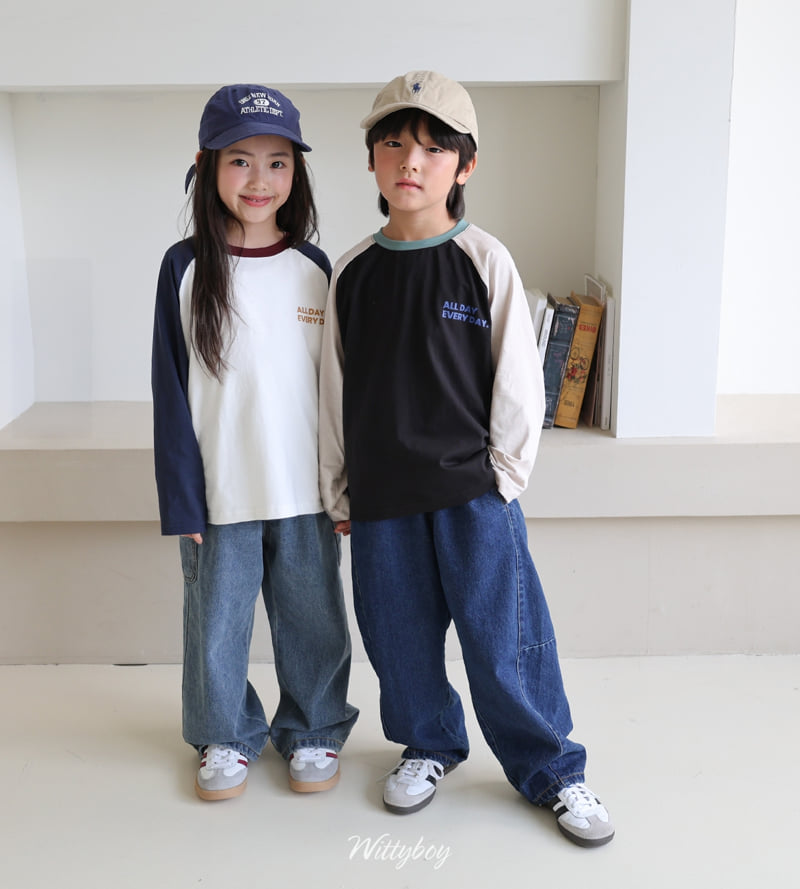 Witty Boy - Korean Children Fashion - #fashionkids - Deep Blue Curve Denim Pants - 7