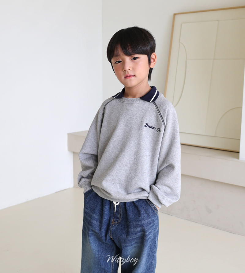 Witty Boy - Korean Children Fashion - #fashionkids - Dream On Collar Sweatshirt - 10