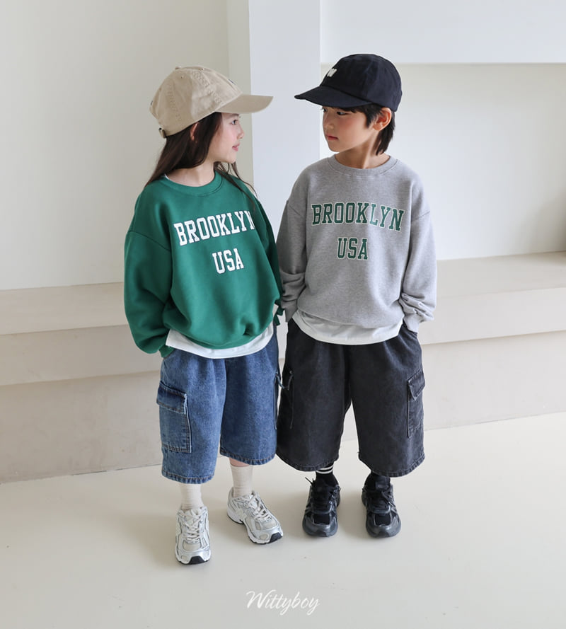 Witty Boy - Korean Children Fashion - #kidsshorts - Brooklyn Sweatshirt - 3