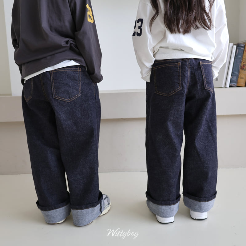 Witty Boy - Korean Children Fashion - #kidsshorts - Hip Selvedge Denim Pants - 6
