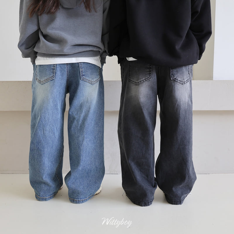 Witty Boy - Korean Children Fashion - #kidsshorts - Signature Stretch Denim Pants