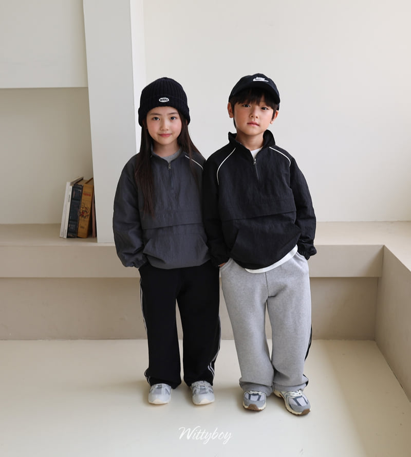 Witty Boy - Korean Children Fashion - #kidsshorts - Flow Line Track Pants - 4