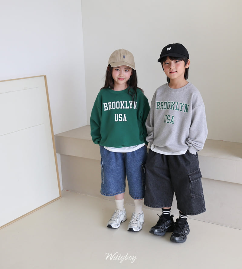 Witty Boy - Korean Children Fashion - #kidsstore - Bermuda Cargo Denim Pants - 12