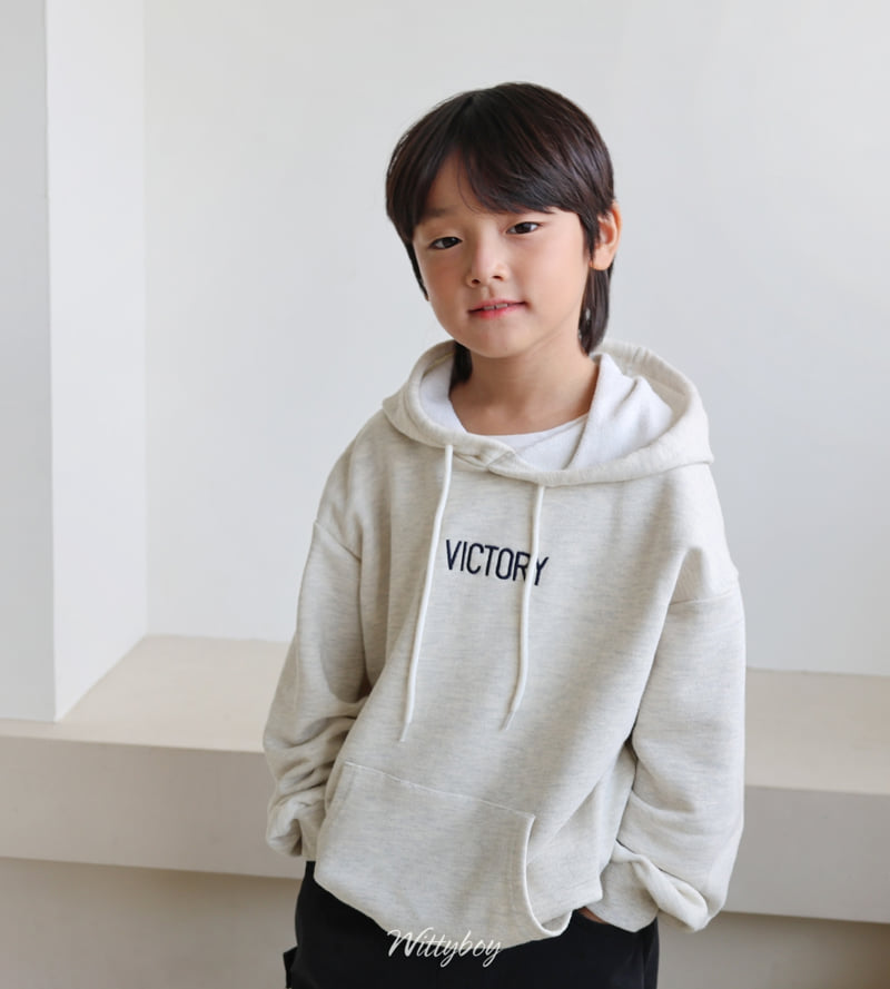 Witty Boy - Korean Children Fashion - #kidsstore - Victory Hoodie - 11