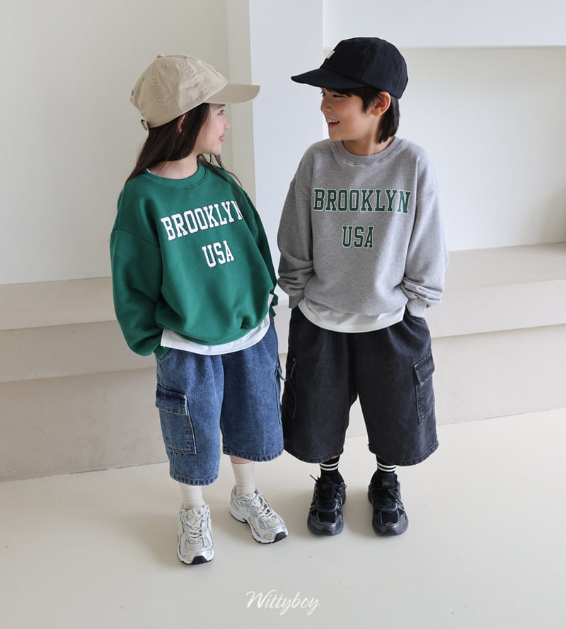 Witty Boy - Korean Children Fashion - #kidsshorts - Brooklyn Sweatshirt - 4
