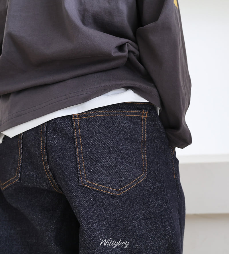 Witty Boy - Korean Children Fashion - #kidsstore - Hip Selvedge Denim Pants - 7