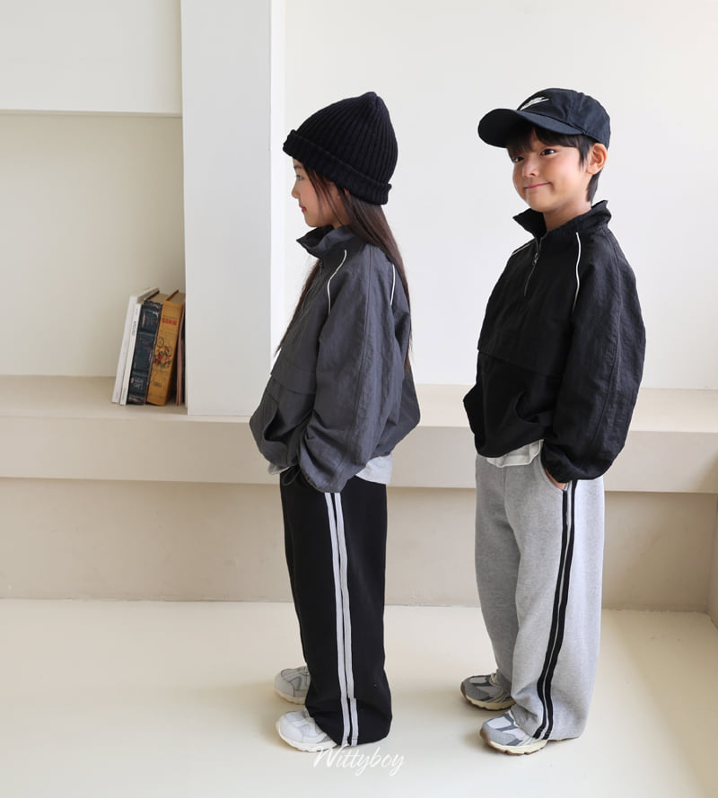 Witty Boy - Korean Children Fashion - #kidzfashiontrend - Flow Line Track Pants - 5