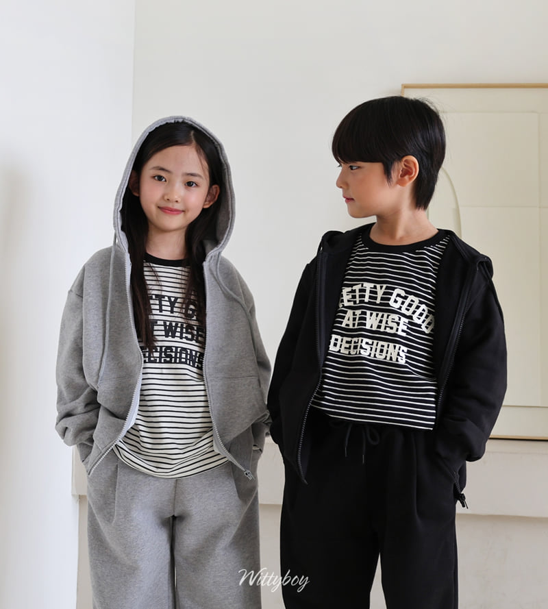 Witty Boy - Korean Children Fashion - #littlefashionista - Standard Zip-Up Hoodie - 2