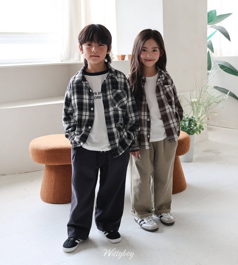 Witty Boy - Korean Children Fashion - #littlefashionista - Autumn Washed Check Shirt - 3