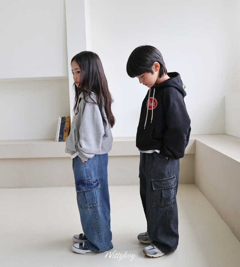 Witty Boy - Korean Children Fashion - #Kfashion4kids - Wannabe Cargo Denim Pants - 4