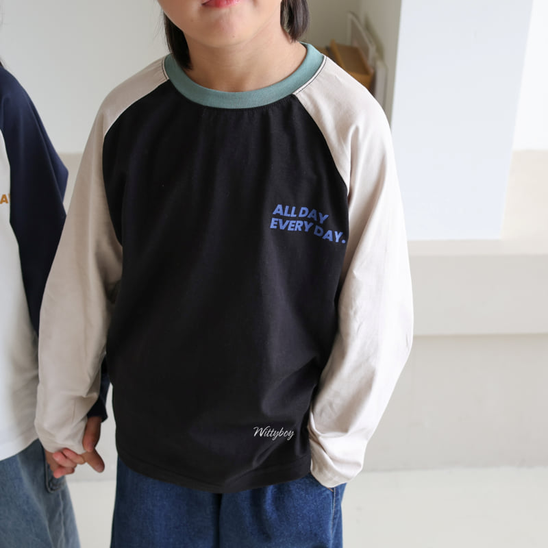Witty Boy - Korean Children Fashion - #magicofchildhood - All Day Raglan Tee - 9