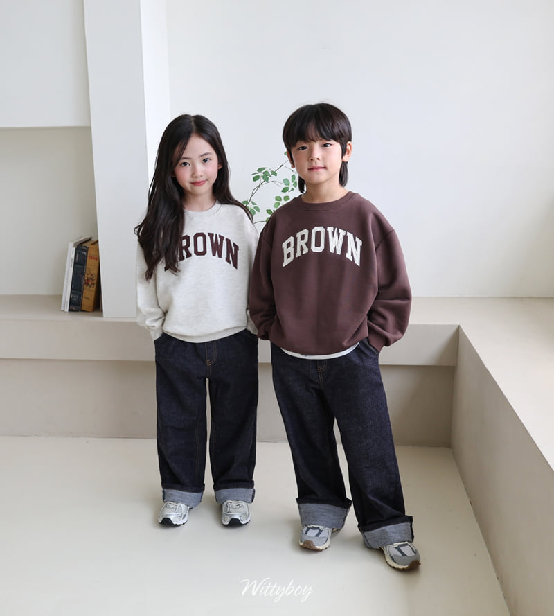 Witty Boy - Korean Children Fashion - #magicofchildhood - Brown Sweatshirt - 2