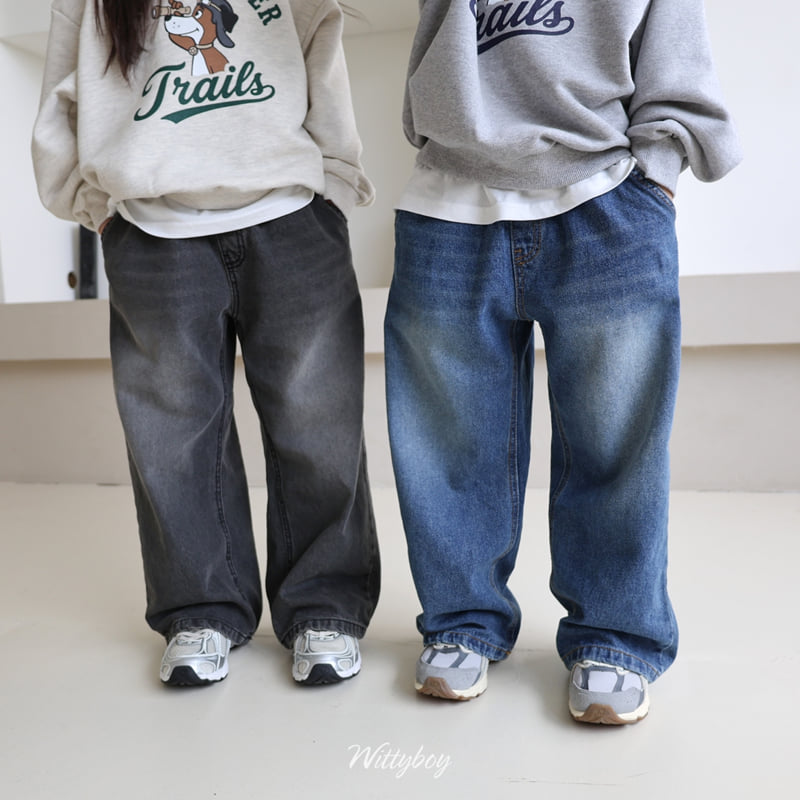 Witty Boy - Korean Children Fashion - #magicofchildhood - Old School Denim Pants
