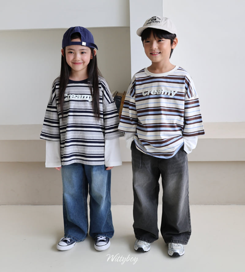 Witty Boy - Korean Children Fashion - #magicofchildhood - Creamy Layered Tee - 9