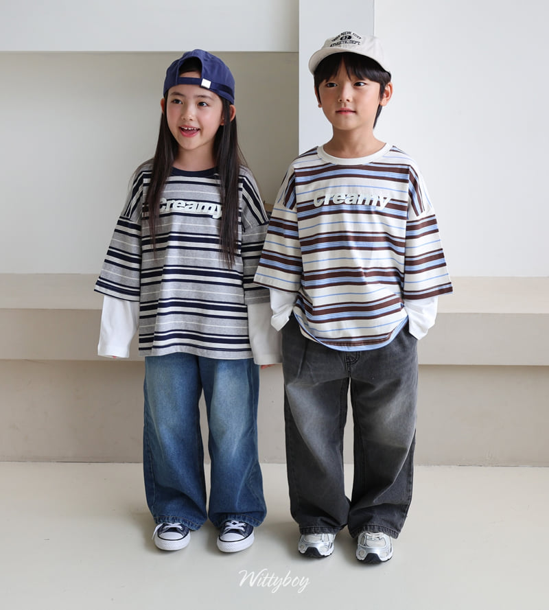 Witty Boy - Korean Children Fashion - #minifashionista - Old School Denim Pants - 2