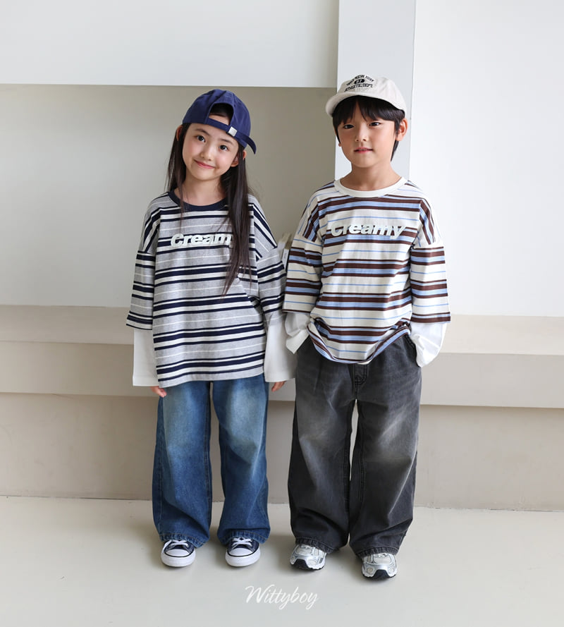 Witty Boy - Korean Children Fashion - #prettylittlegirls - Old School Denim Pants - 3