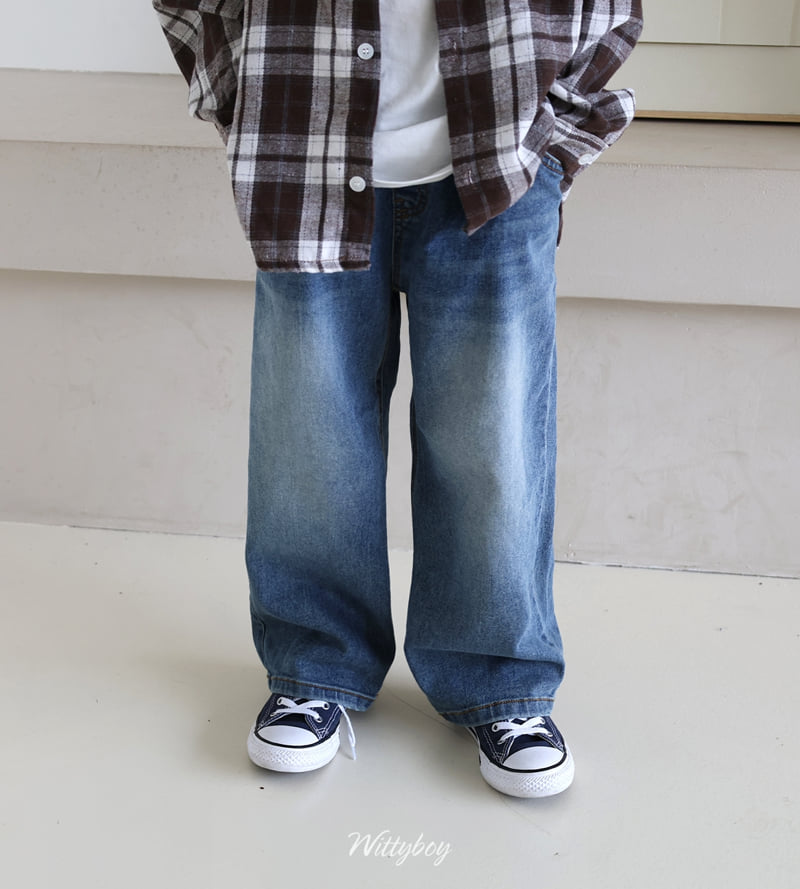 Witty Boy - Korean Children Fashion - #prettylittlegirls - Signature Stretch Denim Pants - 8