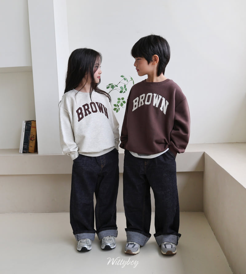 Witty Boy - Korean Children Fashion - #stylishchildhood - Brown Sweatshirt - 7