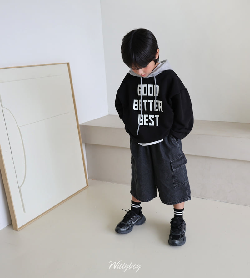 Witty Boy - Korean Children Fashion - #stylishchildhood - Bermuda Cargo Denim Pants - 5