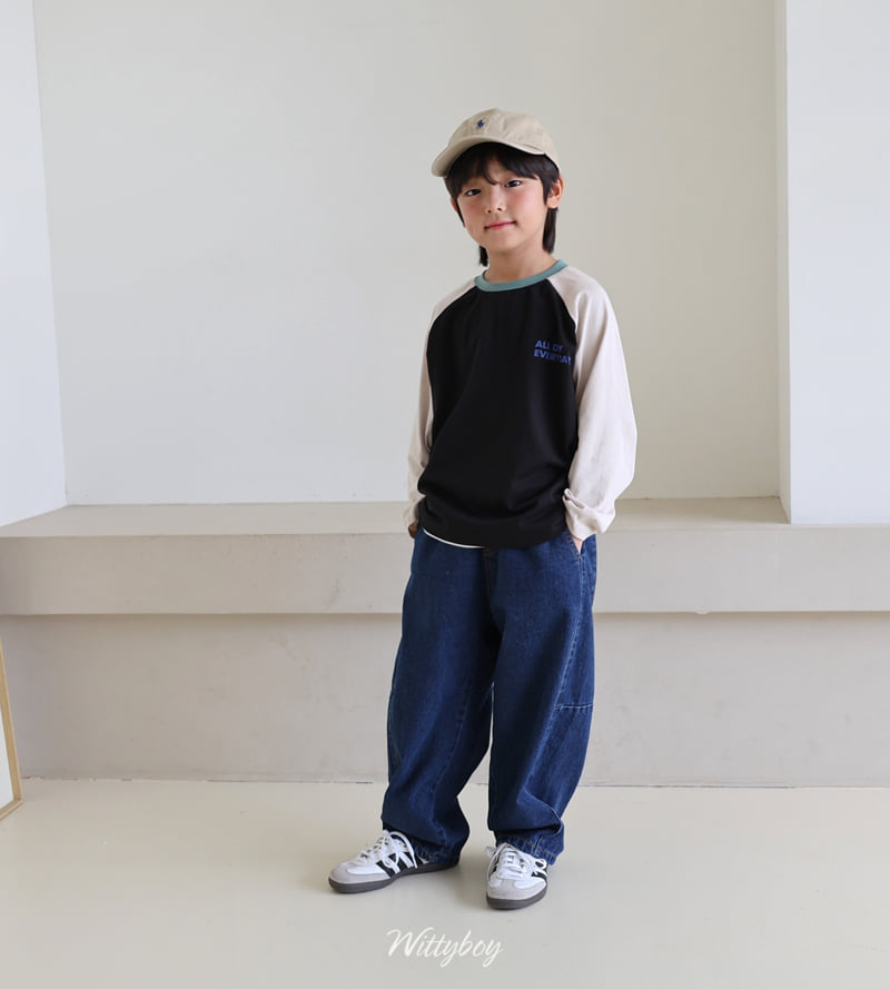 Witty Boy - Korean Children Fashion - #stylishchildhood - Deep Blue Curve Denim Pants - 2