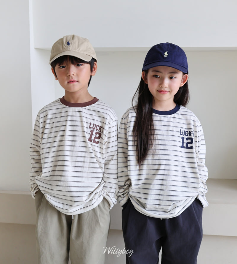 Witty Boy - Korean Children Fashion - #stylishchildhood - Lucky Stripe Tee