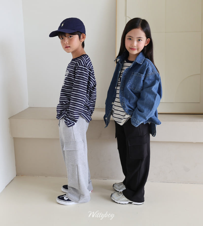 Witty Boy - Korean Children Fashion - #prettylittlegirls - Standard Cargo Sweatpants - 4