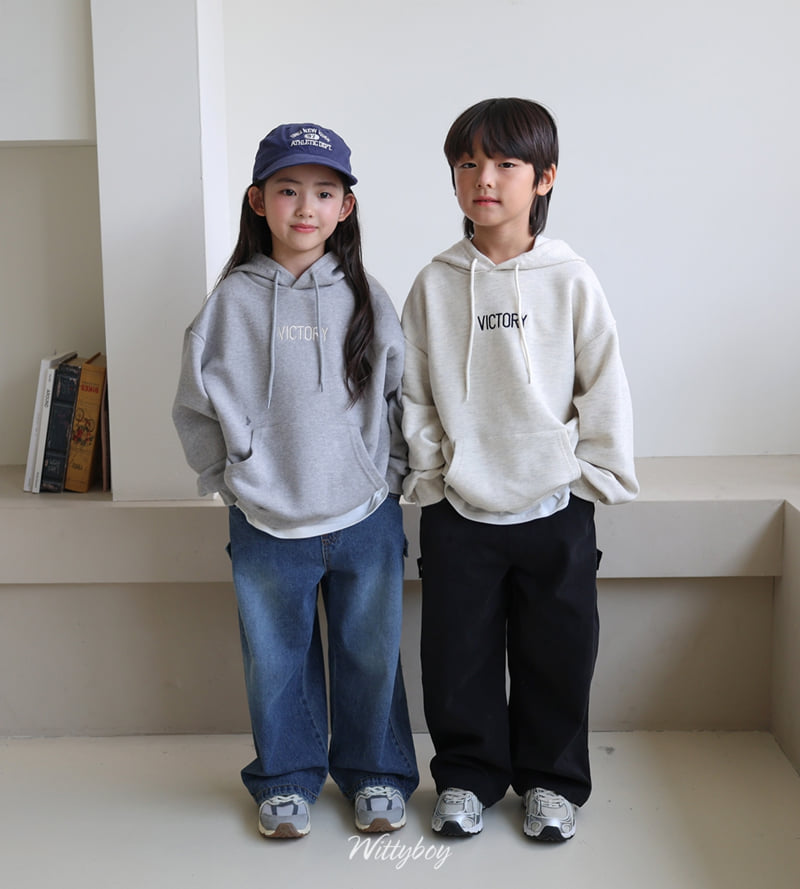 Witty Boy - Korean Children Fashion - #todddlerfashion - Victory Hoodie - 2