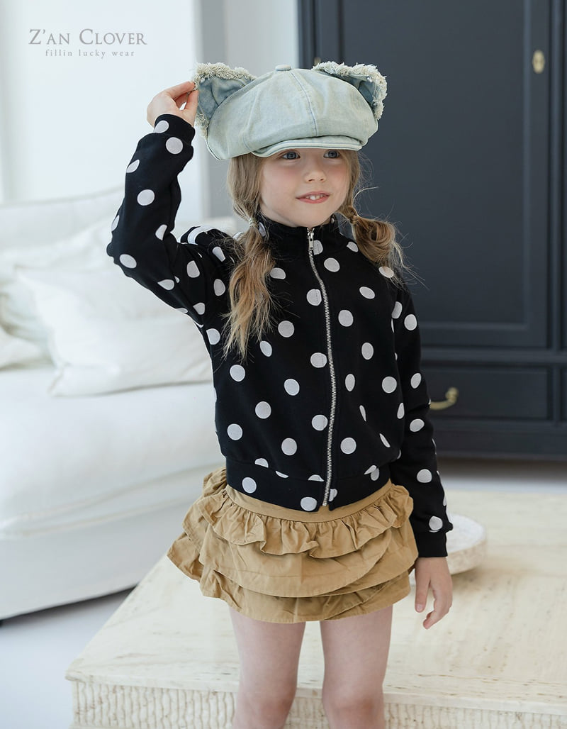 Zan Clover - Korean Children Fashion - #Kfashion4kids - Dot Track Zip-up - 10