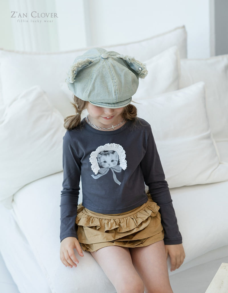 Zan Clover - Korean Children Fashion - #Kfashion4kids - Bonnet Cat Tee - 3