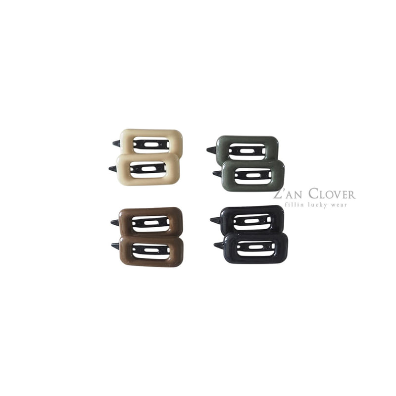 Zan Clover - Korean Children Fashion - #Kfashion4kids - Square Hair Clip - 10