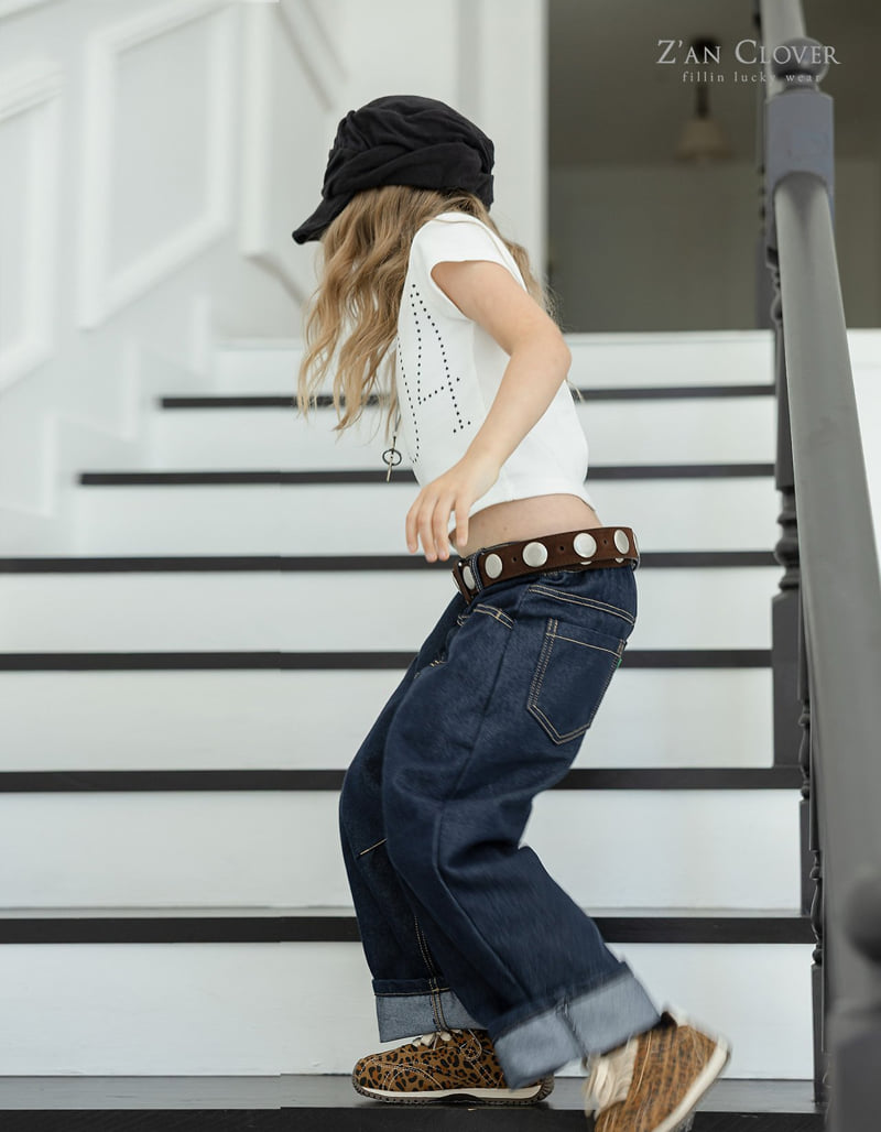Zan Clover - Korean Children Fashion - #childofig - Roll-up Denim Pants - 11