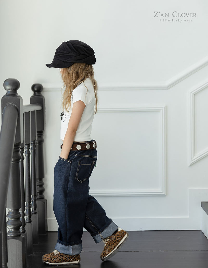Zan Clover - Korean Children Fashion - #childofig - Roll-up Denim Pants - 12