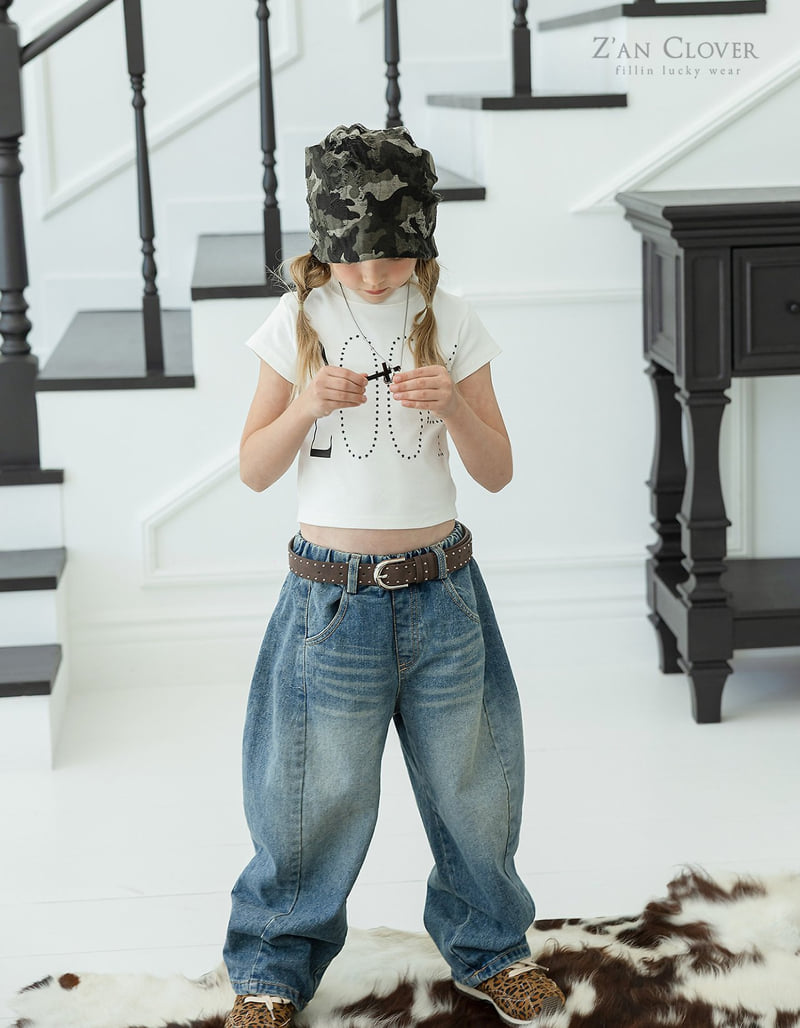 Zan Clover - Korean Children Fashion - #prettylittlegirls - Angel Denim Pants - 4