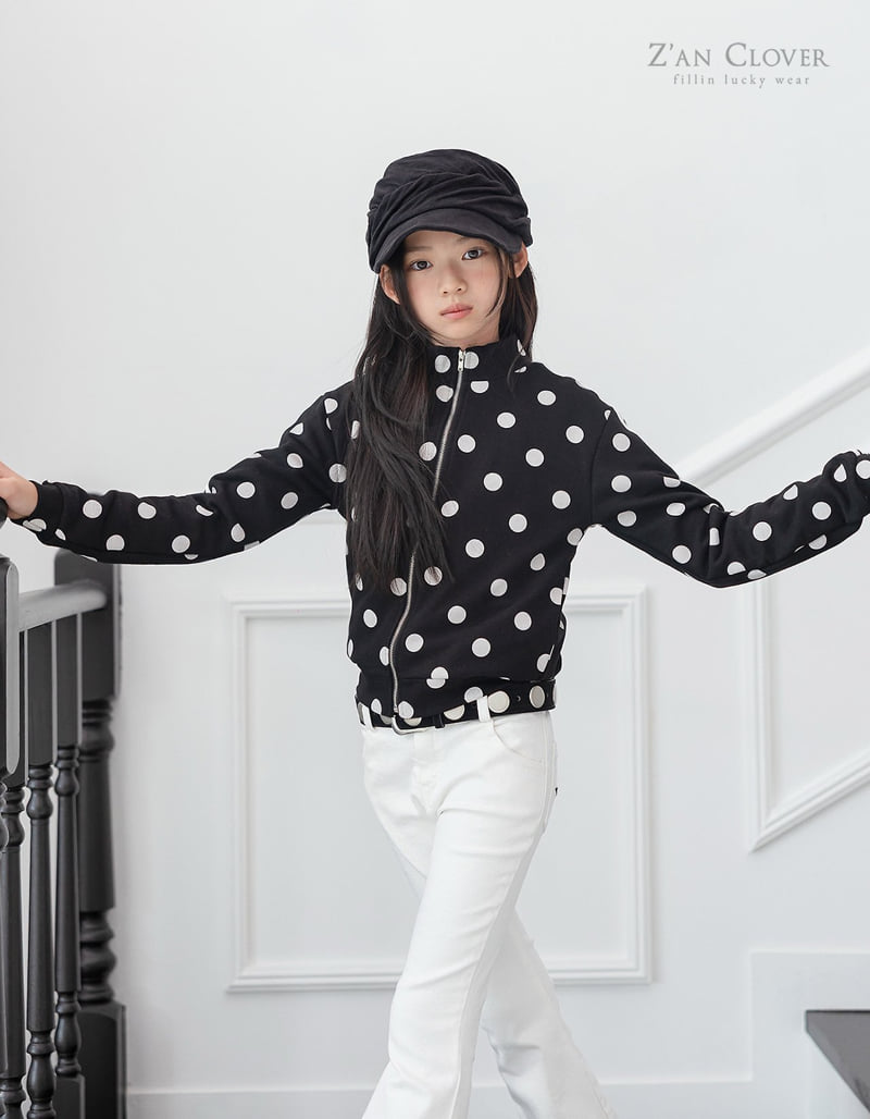 Zan Clover - Korean Children Fashion - #childofig - Dot Track Zip-up - 2