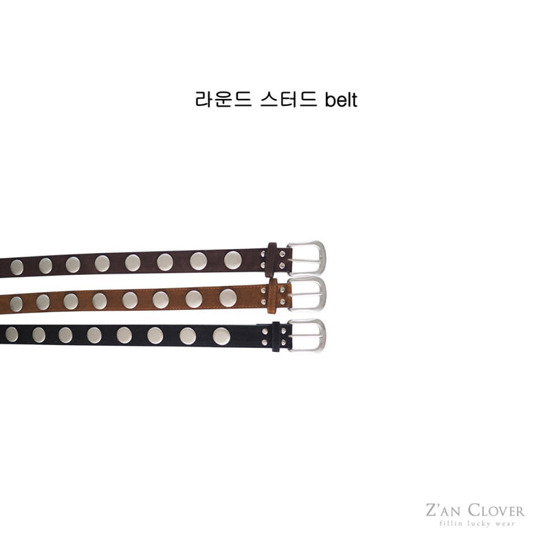 Zan Clover - Korean Children Fashion - #childofig - Round Stud Belt