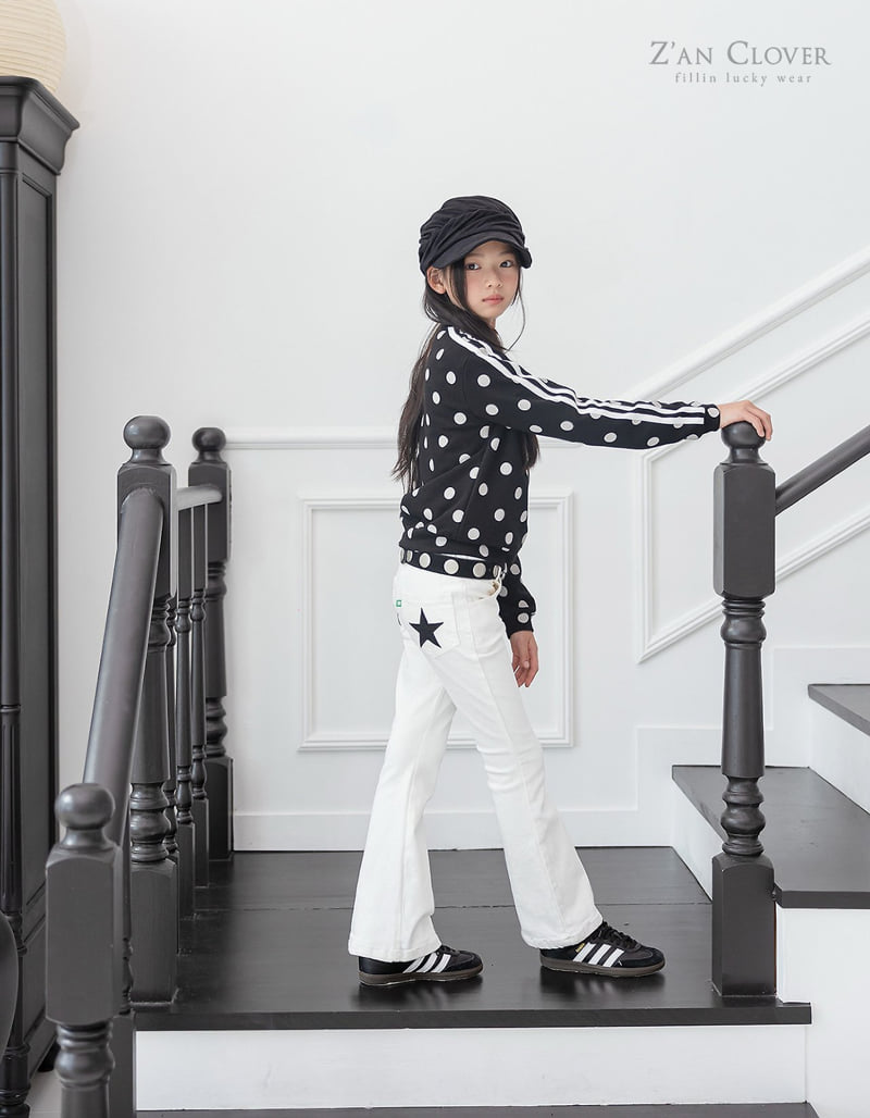 Zan Clover - Korean Children Fashion - #childrensboutique - Dot Track Zip-up - 3