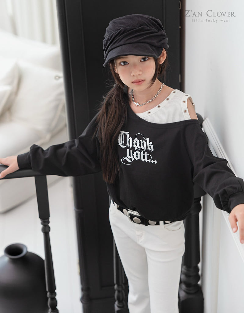 Zan Clover - Korean Children Fashion - #childrensboutique - Eyelet Sweatshirt - 12