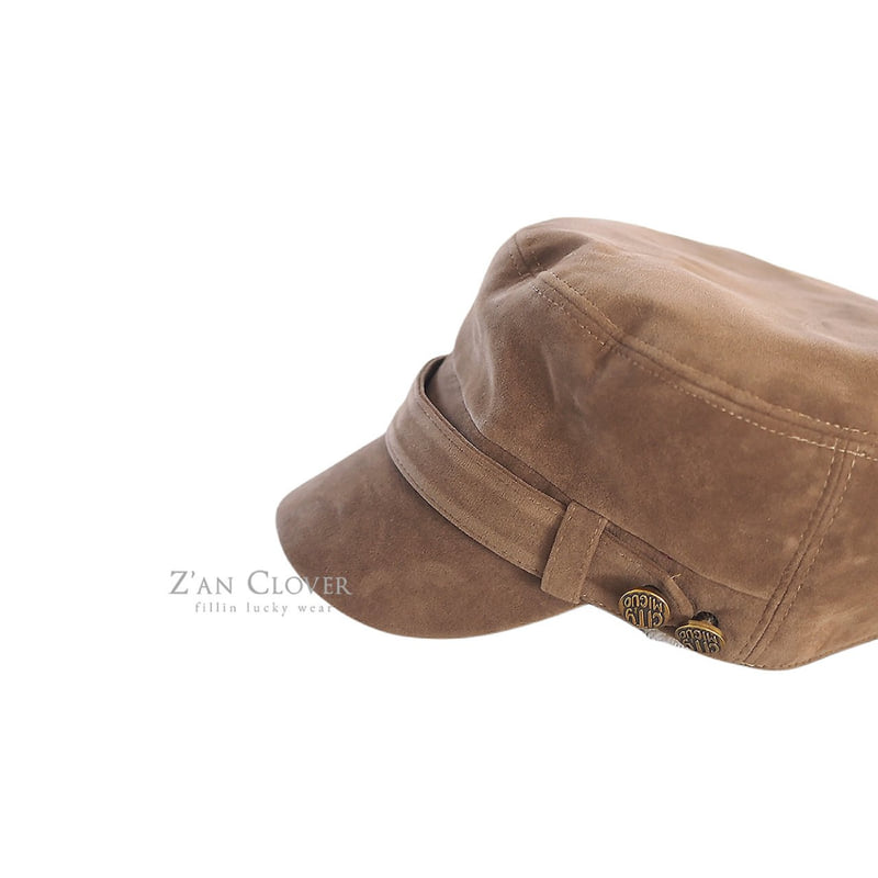 Zan Clover - Korean Children Fashion - #designkidswear - Suede Marine Cap - 8