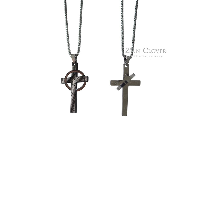 Zan Clover - Korean Children Fashion - #discoveringself - Layered Cross Long Necklace - 8