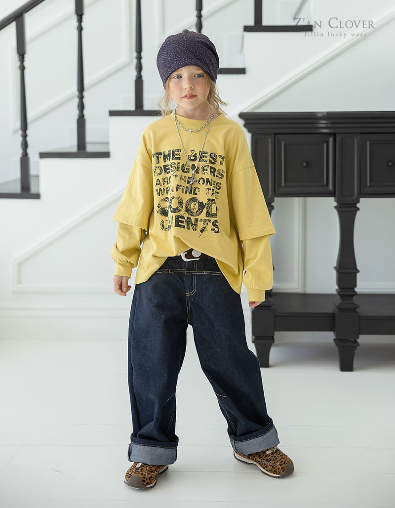 Zan Clover - Korean Children Fashion - #fashionkids - Roll-up Denim Pants - 2