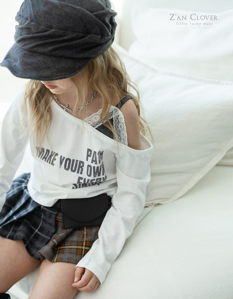 Zan Clover - Korean Children Fashion - #fashionkids - Lace Camisole Tee - 3
