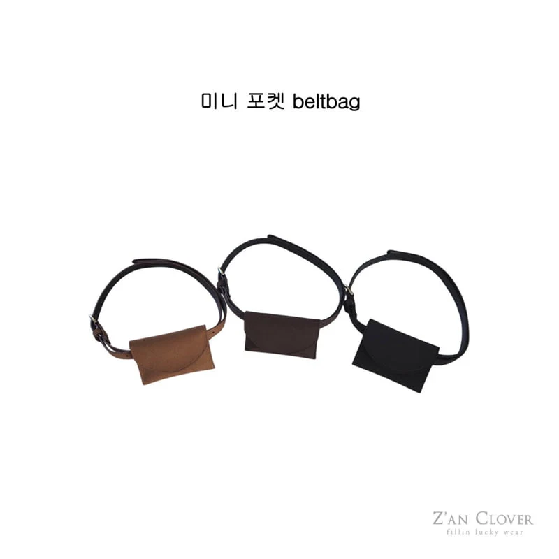 Zan Clover - Korean Children Fashion - #kidsshorts - Mini Pocket Belt Bag