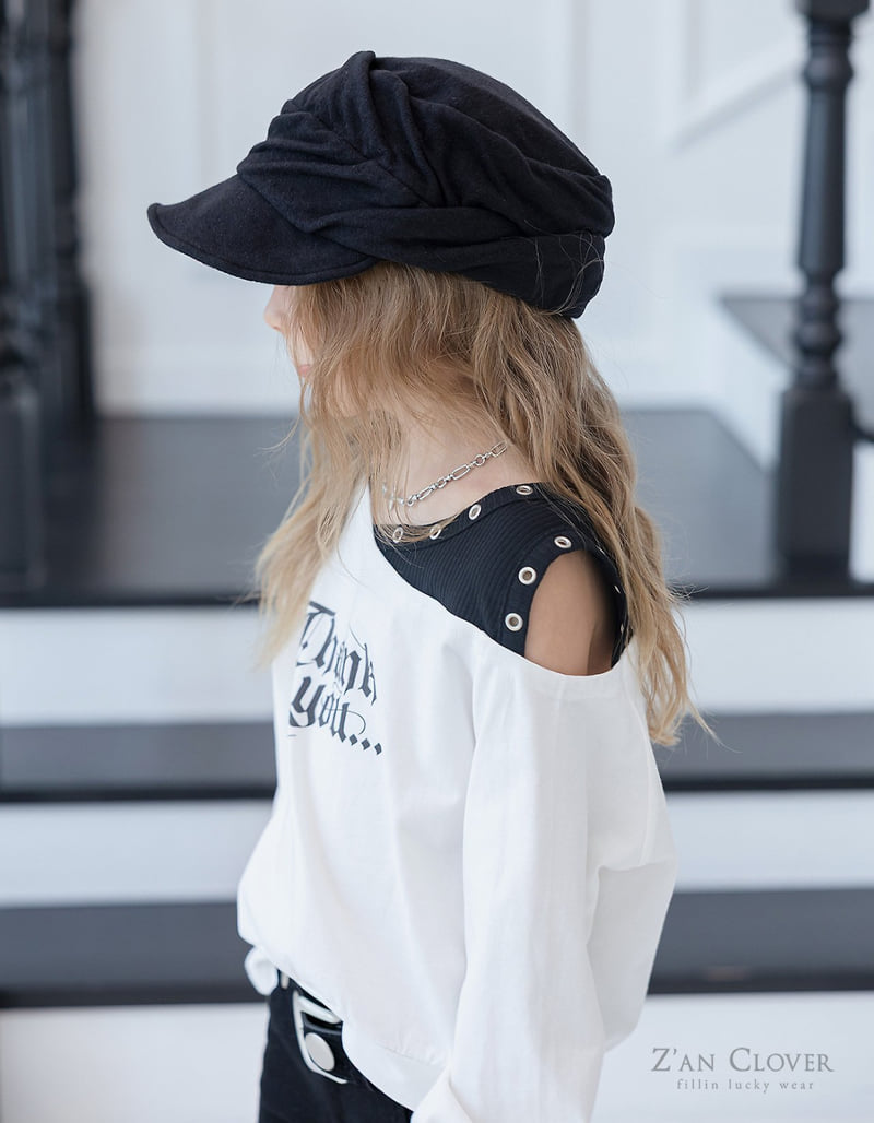 Zan Clover - Korean Children Fashion - #kidsshorts - Eyelet Sweatshirt - 2