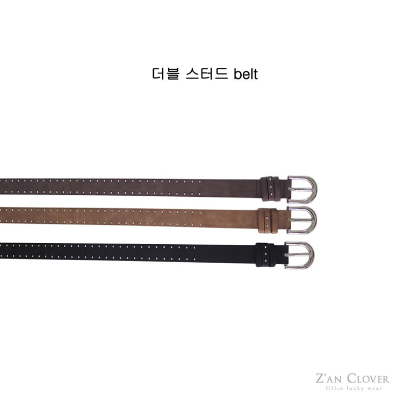 Zan Clover - Korean Children Fashion - #kidsstore - Double Stud Belt