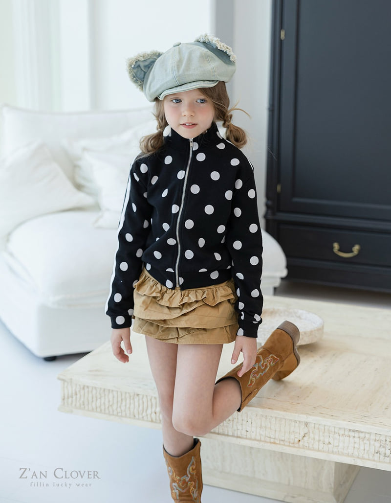 Zan Clover - Korean Children Fashion - #kidsstore - Dot Track Zip-up - 8